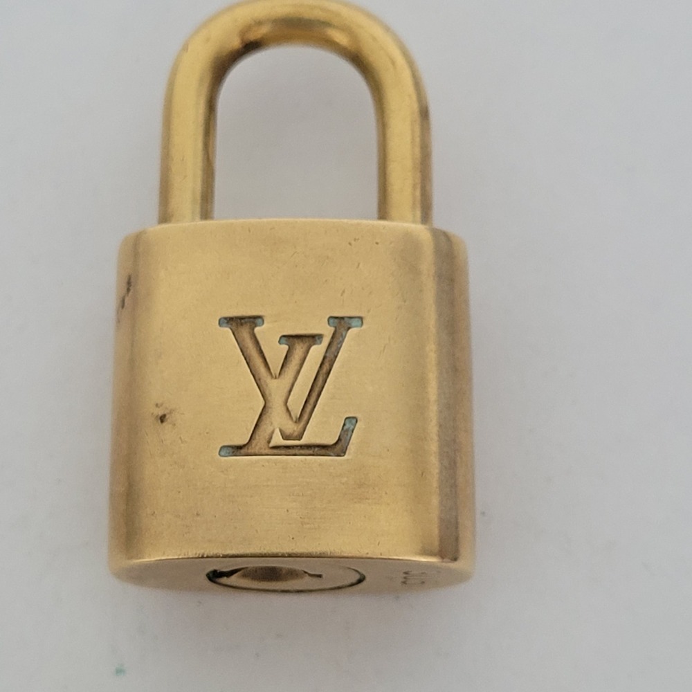 Louis Vuitton Gold Brass Padlock No. 305 Made in France Authentic LV Lock